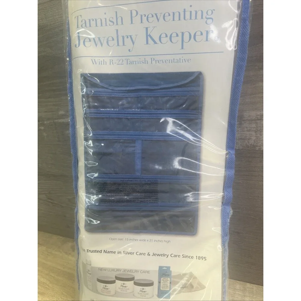 Hagerty Hanging Jewelry Keeper Made with R 22 Silver Cloth to Prevent Tarnish